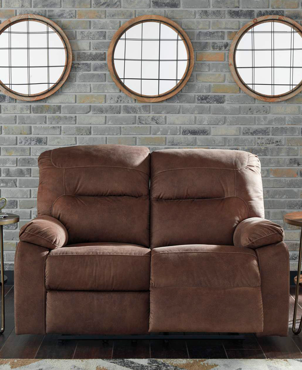 SOFÁ DOBLE RECLINABLE BOLZANO CAFÉ – Muebles Vitefama