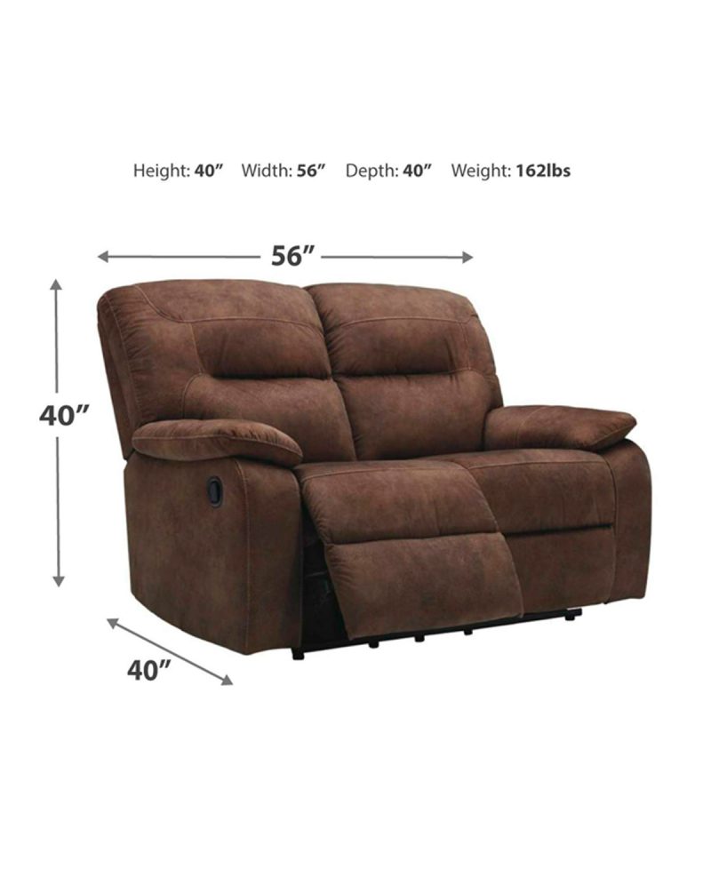 SOFÁ DOBLE RECLINABLE BOLZANO CAFÉ – Muebles Vitefama